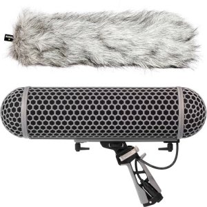 RODE Blimp Windshield and Rycote Shock Mount System for Shotgun Microphones