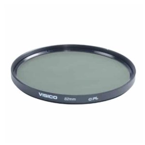 VISICO CPLS Filter 82mm with Thin Black Ring, Plastic Case and Color Box