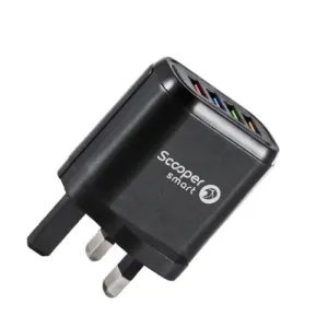 Scooper Smart SFC-04C Wall Charger 4 USB 3.0A Charging