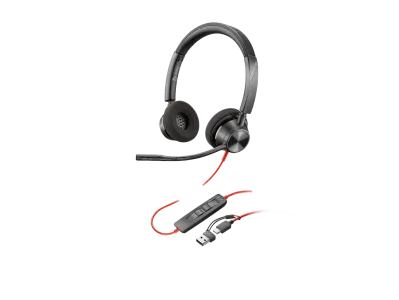 Poly Blackwire 3320 Wired Stereo Microsoft USB-C Headset - 8X220AA
