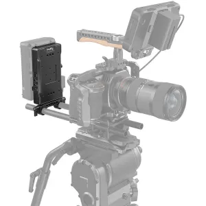 SMALLRIG V MOUNT BATTERY ADAPTER PLATE WITH DUAL 15MM ROD CLAMP 3203
