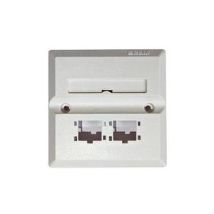 R & M BS Faceplate 86x86, 2x1 port, pure white