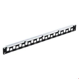 R & M 19" 1U Patch Panel 24-Port BASIC Black Empty