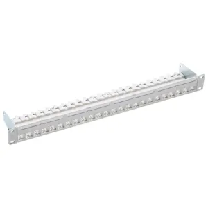 R M 19 1U PC Patch Panel 24-Portu Cat. 6A gray empty