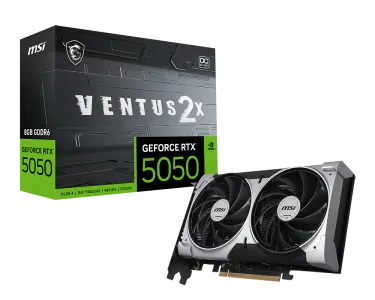 MSI GeForce RTX 5050 8GB VENTUS 2X OC Desktop Graphics Card