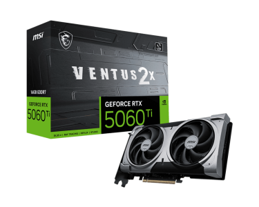 MSI Nvidia GeForce RTX 5060 Ti 16GB VENTUS 2X PLUS Desktop Graphics Card
