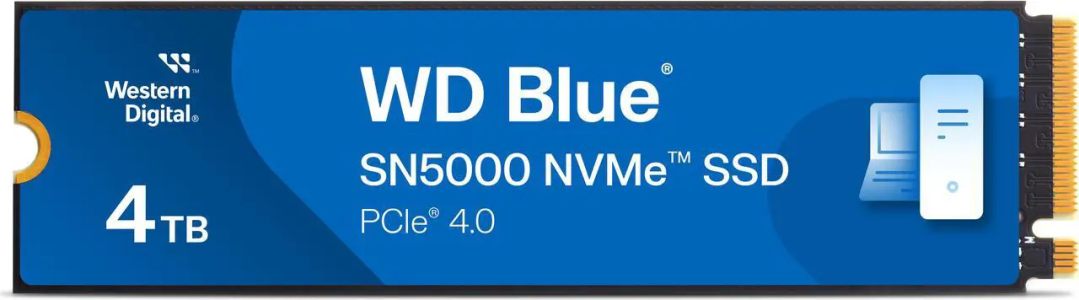 WD Blue SN5000 4TB  NVMe SSD  Gen4 PCIe M.2 2280 WDS400T4B0E