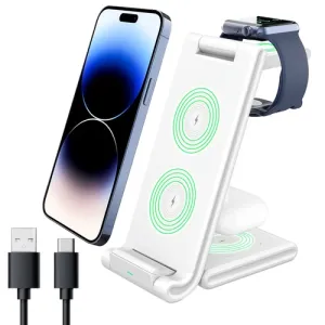 Lightwave 3-in-1 Wireless Charger For Phones Smart Watch Earbuds
