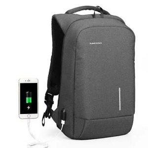 Kingsons KS3149W 15.6-Inch Smart Anti-Theft Backpack-Grey 