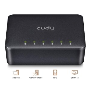 CUDY 5-PORT Gigabit plastic switch 5 x 10/100 Mbps RJ45 ports-CUDY FS105D
