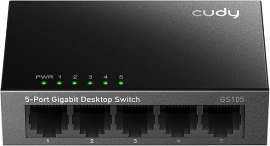 CUDY 5-PORT Gigabit metal switch 5 x 10/100/1000Mbps RJ45 ports-CUDY GS105
