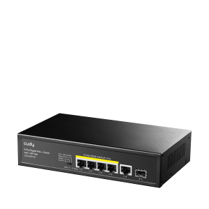 CUDY 5-PORT GIGABIT PoE(120watts) + Switch with 1 SFP Slot-GS1005PTS1