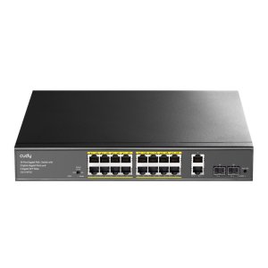 CUDY 16-PORT GIGABIT PoE(300watts) + Switch with 2 Uplink Ports-GS1018PS2