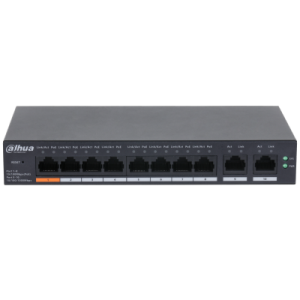 DAHUA CS4010-8ET-60 10-Port Switch with 8-Port PoE RJ-45 10/100 Mbps,2 × RJ-45 10/100/1000 Mbps