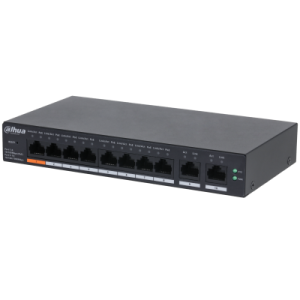 DAHUA CS4010-8ET-60 10-Port Switch with 8-Port PoE RJ-45 10/100 Mbps,2 × RJ-45 10/100/1000 Mbps