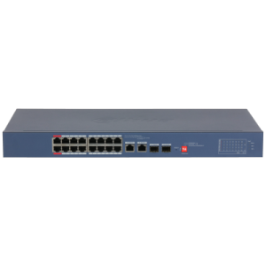 DAHUA CS4220-16GT-190 20-Port  Switch with 16 × RJ-45 10/100/1000 Mbps PoE, ports, 2 × RJ-45 10/100/1000 Mbps