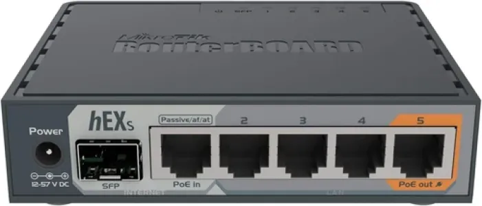 MikroTik RB760iGS hEX S 5×Gigabit Ethernet SFP Dual Core 880MHz CPU