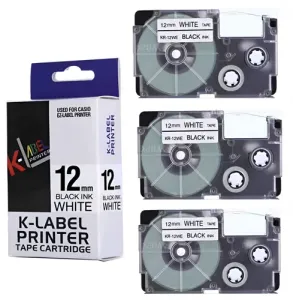 BYZ-12WE Compatible Cartridge Casio Label Tape
