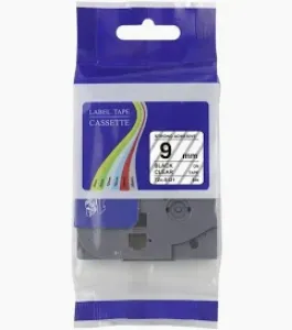 Brother Laminated 9mm TZe-S121 Black on Clear Label Cartridge Compatible