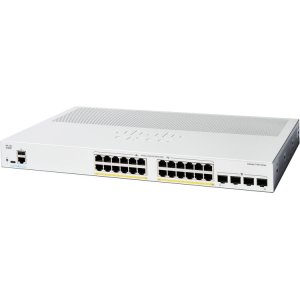Cisco Catalyst 1300-24P-4G Managed Switch, 24 Port GE, PoE, 4x1GE SFP,(C1300-24P-4G)