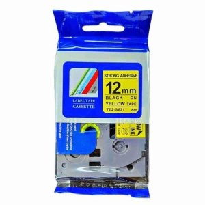 Brother TZe-631 12mm x 8m Black on Yellow Label Tape