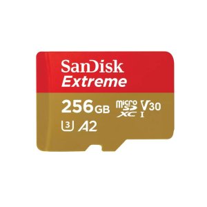 SanDisk Extreme microSD Card 256GB, up to 880MB/s Read, 650MB/s -SDSQXFN-256G-GN4NN
