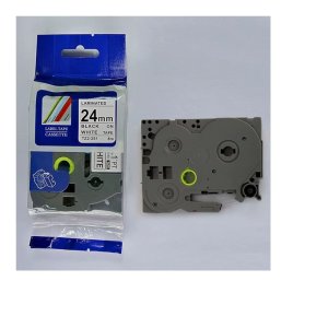 Brother TZe-251 24mm x 8m Black on White Label Tape