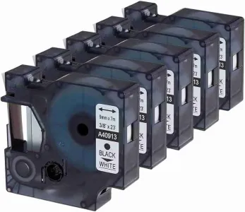 Dymo D1 Series Label 40913 Black on White 9mm x 7m