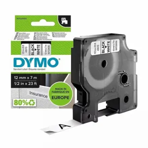 Dymo 45013 D1M Black on White 12mm x 7m Cartridge