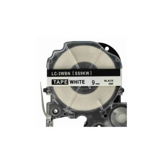 Epson 9mm x 8m Black on White Tape