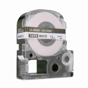 Epson SS12KW 12mm x 8m Black on White Tape