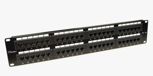 Giganet Category 6A UTP 19" 48 Port Patch Panel