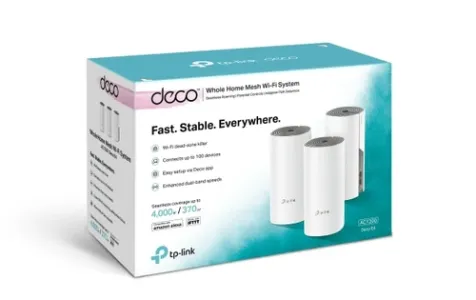TP-Link Deco E4 AC1200 Whole Home Mesh Wi-Fi System - TL-DECO E4 (3-PACK)