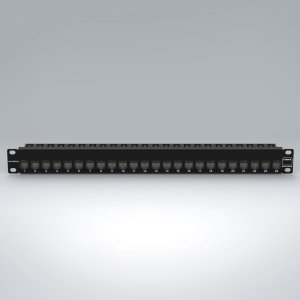 SIEMON Z-MAX 24-Port Cat6A Shielded Patch Panel-Z6AS-PNL-24K