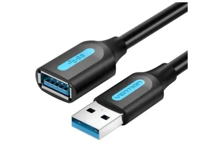 Vention USB 3.0 A Male to A Female Extension Cable 3M Black PVC Type-CBHBI