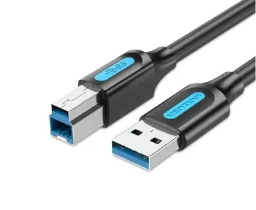 Vention USB 3.0 A Male to B Male Cable 1.5M Black PVC Type-COOBG