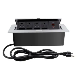 Nexa Black Pop-up Multifunction Socket with Cable Socket