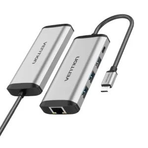 Vention USB-C Multi-functional 5 in 1 Docking Station-TFGHB