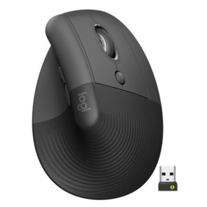Logitech Lift Vertical Ergonomic Wireless and Bluetooth Mouse – Graphite – 910-006473