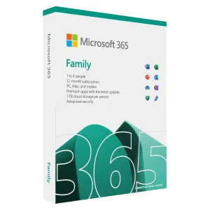 Microsoft 365 Family Africa Only Medialess  6 Users  1 Year -EP2-36885